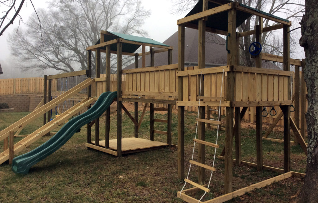 $3800.00 4x6 jungle 6x6 jungle, hops up package,ramp with rails,rope ladder,covered 6x6 bottom floor, swings, trapeze, bridge with wall boards.