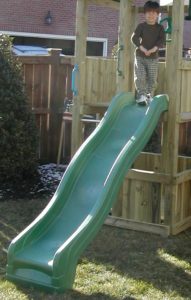 8' Wave Slide <br>Standard with all playsets, <br>mounted 4' above ground.