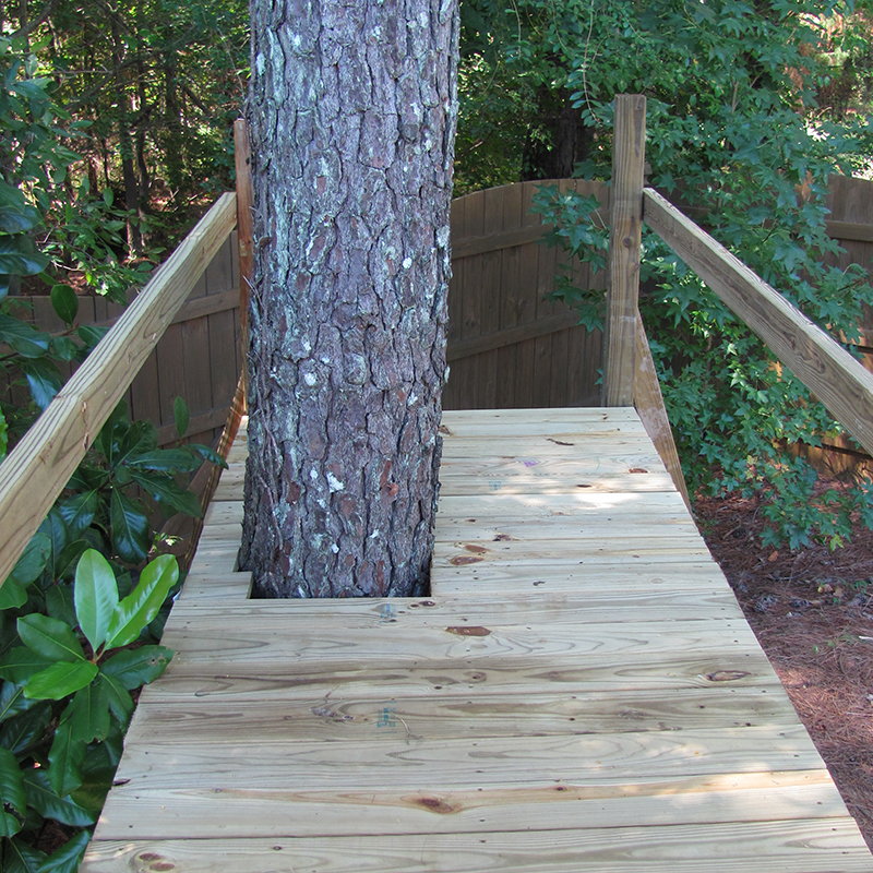 Bridge Around A Tree<br>(wall boards may be added)<br>Price varies.