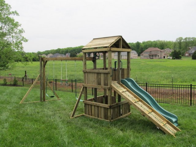 4x4 medel as shown $1575.00 including Wooden Roof, Wooden Ramp wiht Rope, Soft Grip Swings, and Periscope