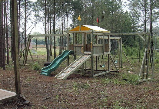 6x6 model as shown $2275.00 Wooden Ramp with Rope, Tire Swing, Monkey Bars and Fireman's Pole,swings,trapeze